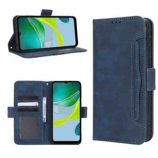 For Motorola Moto E13 4G Skin Feel Calf Texture Card Slots Leather Phone Case(Blue)