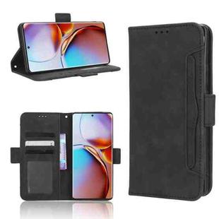 For Motorola Moto X40 Pro Skin Feel Calf Texture Card Slots Leather Phone Case(Black)