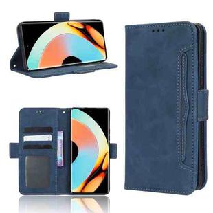 For Realme 10 Pro+ Skin Feel Calf Texture Card Slots Leather Phone Case(Blue)