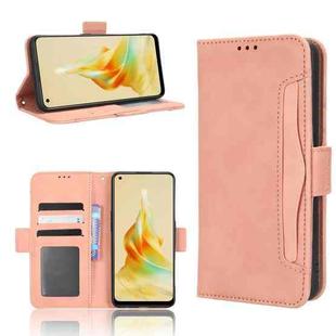 For OPPO Reno8 T 4G Skin Feel Calf Texture Card Slots Leather Phone Case(Pink)