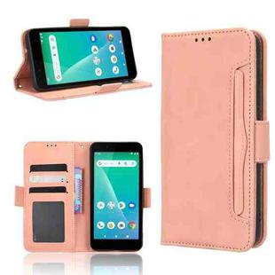 For Unimax UMX U696CL Skin Feel Calf Texture Card Slots Leather Phone Case(Pink)