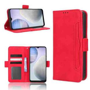 For vivo Y02 4G Skin Feel Calf Texture Card Slots Leather Phone Case(Red)