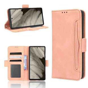 For Google Pixel 7a Skin Feel Calf Texture Card Slots Leather Phone Case(Pink)