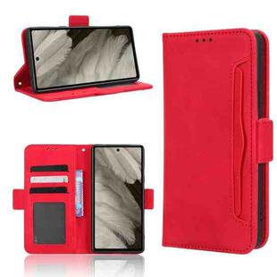 For Google Pixel 7a Skin Feel Calf Texture Card Slots Leather Phone Case(Red)