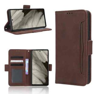 For Google Pixel 7a Skin Feel Calf Texture Card Slots Leather Phone Case(Brown)