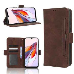 For Xiaomi Redmi 12C / 11A Skin Feel Calf Texture Card Slots Leather Phone Case(Brown)