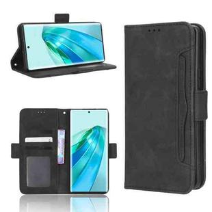 For Honor X9A / X40 / Magic5 Lite 5G Skin Feel Calf Texture Card Slots Leather Phone Case(Black)