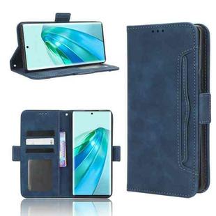 For Honor X9A / X40 / Magic5 Lite 5G Skin Feel Calf Texture Card Slots Leather Phone Case(Blue)