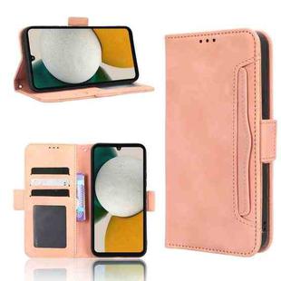 For Samsung Galaxy A34 5G Skin Feel Calf Texture Card Slots Leather Phone Case(Pink)