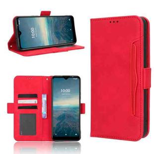 For Vodafone Smart V22 Skin Feel Calf Texture Card Slots Leather Phone Case(Red)