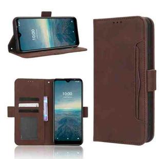 For Vodafone Smart V22 Skin Feel Calf Texture Card Slots Leather Phone Case(Brown)