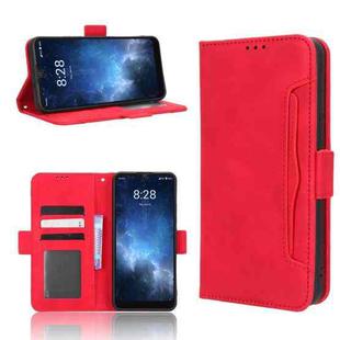 For Sharp Rouvo V Skin Feel Calf Texture Card Slots Leather Phone Case(Red)