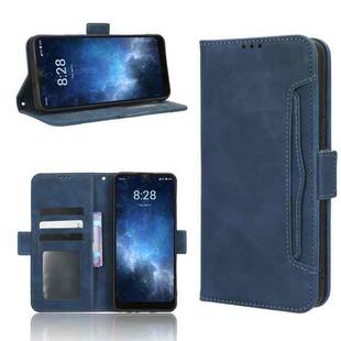 For Sharp Rouvo V Skin Feel Calf Texture Card Slots Leather Phone Case(Blue)