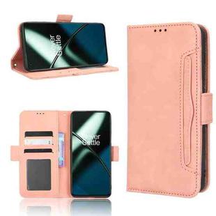For OnePlus 11 5G Skin Feel Calf Texture Card Slots Leather Phone Case(Pink)