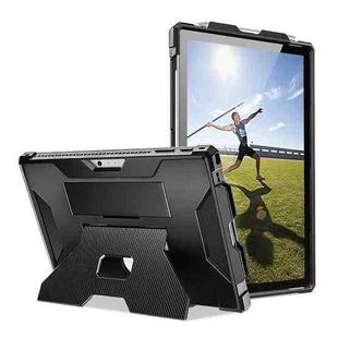 For MicroSoft Surface Pro 4 / 5 / 6 / 7 Armor Kickstand Shockproof Tablet Case(Black)