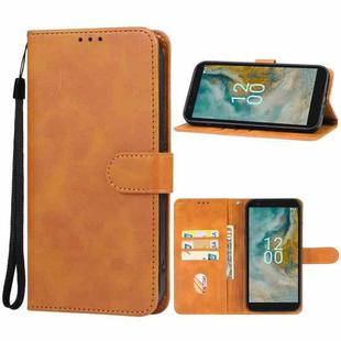 For Nokia C02 Leather Phone Case(Brown)