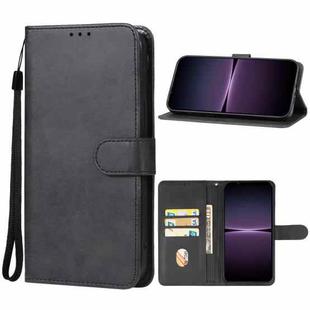 For Sony Xperia 1 V Leather Phone Case(Black)
