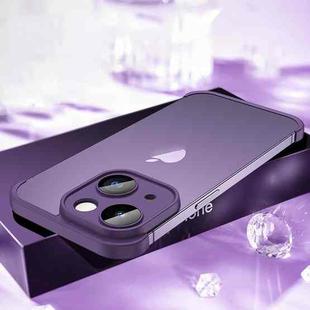 For iPhone 14 Four Corners + Camera TPU Phone Protective Frame(Purple)