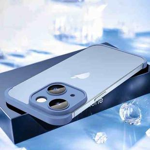 For iPhone 14 Plus Four Corners + Camera TPU Phone Protective Frame(Blue)