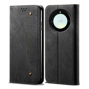 For Honor X40 Denim Texture Leather Phone Case(Black)