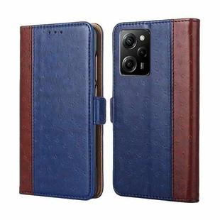 For Xiaomi Poco X5 Pro / Redmi Note 12 Pro Speed Ostrich Texture Flip Leather Phone Case(Blue)