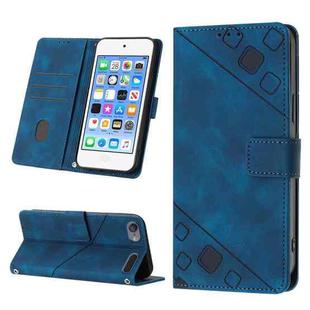 For iPod Touch 7 / Touch 6 Skin-feel Embossed Leather Phone Case(Blue)