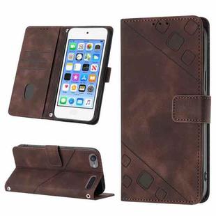 For iPod Touch 7 / Touch 6 Skin-feel Embossed Leather Phone Case(Brown)