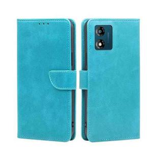 For Motorola Moto E13 4G Calf Texture Buckle Flip Leather Phone Case(Light Blue)