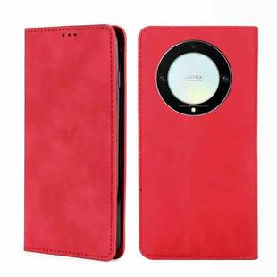 For Honor X9a 5G Skin Feel Magnetic Horizontal Flip Leather Phone Case(Red)