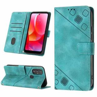 For Motorola Moto G Power 2022 Skin-feel Embossed Leather Phone Case(Green)