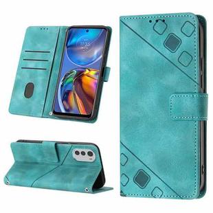 For Motorola Moto E32 4G / E32S Skin-feel Embossed Leather Phone Case(Green)