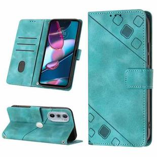 For Motorola Edge 30 Pro / Edge+ 2022 Skin-feel Embossed Leather Phone Case(Green)