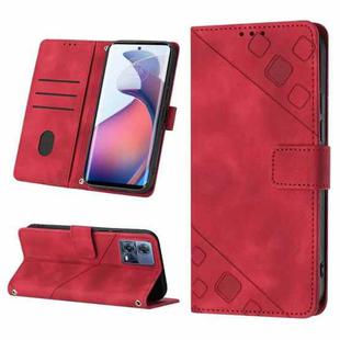 For Motorola Moto S30 Pro 5G Skin-feel Embossed Leather Phone Case(Red)