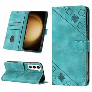 For Samsung Galaxy S23+ 5G Skin-feel Embossed Leather Phone Case(Green)