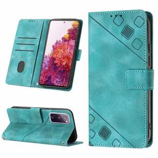 For Samsung Galaxy S20 FE / S20 2022 Skin-feel Embossed Leather Phone Case(Green)