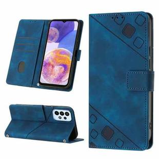 For Samsung Galaxy A32 5G / M32 5G Skin-feel Embossed Leather Phone Case(Blue)