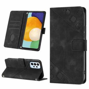 For Samsung Galaxy A52 5G / 4G Skin-feel Embossed Leather Phone Case(Black)