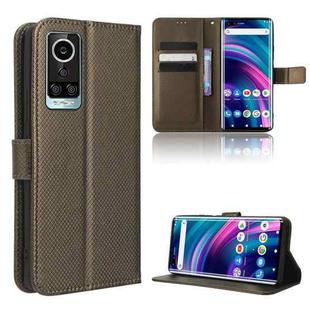 For BLU Bold N2 Diamond Texture Leather Phone Case(Brown)