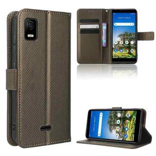 For AT&T Calypso 3 U328AA Diamond Texture Leather Phone Case(Brown)