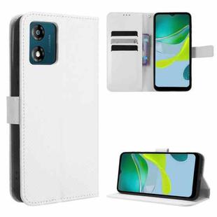 For Motorola Moto E13 4G Diamond Texture Leather Phone Case(White)