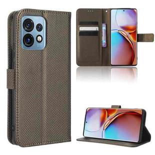 For Motorola Moto X40 Pro Diamond Texture Leather Phone Case(Brown)