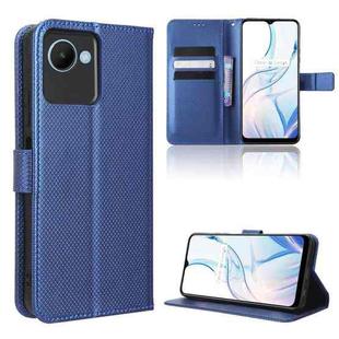 For Realme C30 / C30s Foreign Diamond Texture Leather Phone Case(Blue)