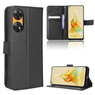 For OPPO Reno8 T 4G Diamond Texture Leather Phone Case(Black)