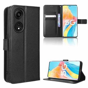 For OPPO Reno8 T 5G / A1 Pro Diamond Texture Leather Phone Case(Black)