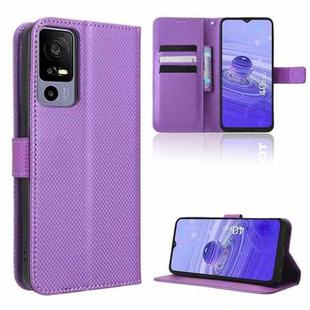 For TCL 40 R 5G Diamond Texture Leather Phone Case(Purple)