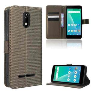 For Unimax UMX U696CL Diamond Texture Leather Phone Case(Brown)