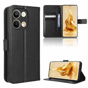 For OPPO Reno9 / Reno9 Pro 5G Diamond Texture Leather Phone Case(Black)
