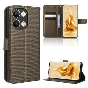 For OPPO Reno9 / Reno9 Pro 5G Diamond Texture Leather Phone Case(Brown)