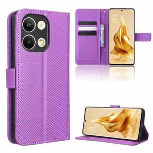 For OPPO Reno9 / Reno9 Pro 5G Diamond Texture Leather Phone Case(Purple)