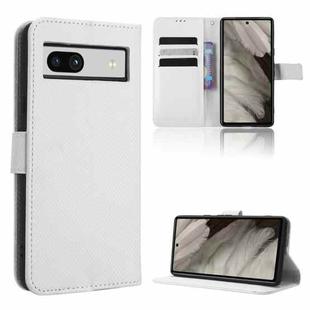For Google Pixel 7a Diamond Texture Leather Phone Case(White)